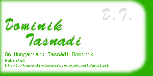 dominik tasnadi business card