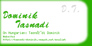 dominik tasnadi business card